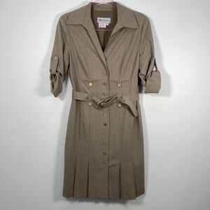 Worth Wool Business Casual Dress  Neutral Beige/Kakhi